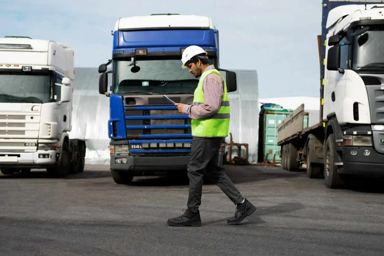 Commercial truck on road