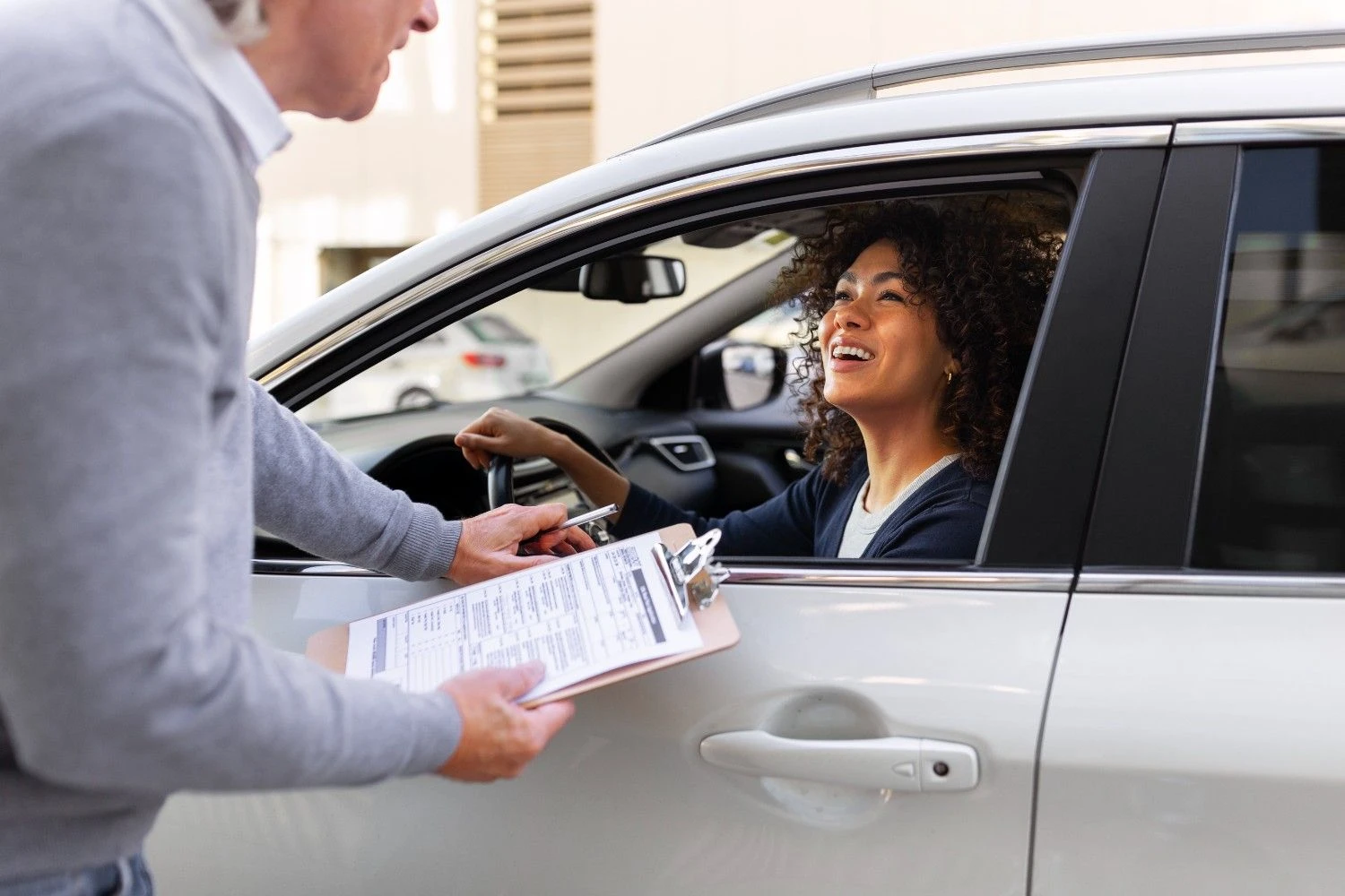 Person reviewing insurance documents